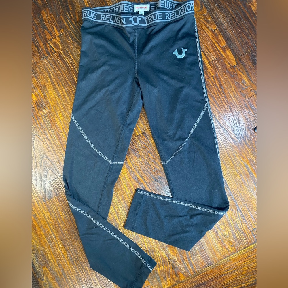 True Religion Thermal Tight Fit Thermal Leggings Size Small Black Stretchy